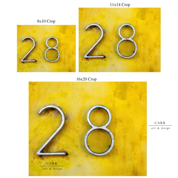 Vintage-Inspired Yellow Wall Decor with 28 Number Accent