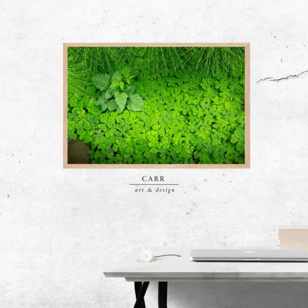 Botanical Print: Tranquil Green Leaves, Spa-like Texture, Perfect for a Relaxing Space; Spa Woods 3