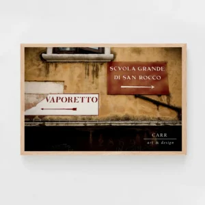 Vintage Wall Decor with signs of Venice Vaporetto Stops;